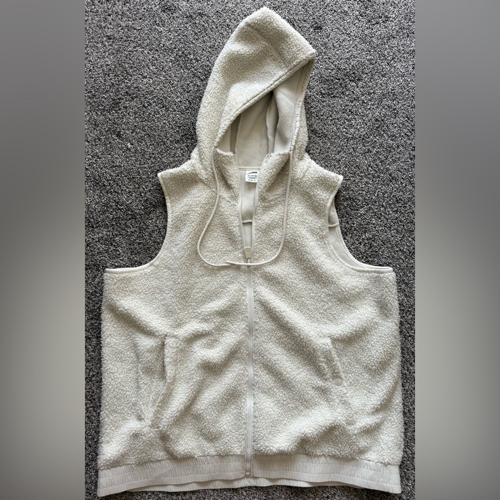 Avia Cream Sherpa Zip-Up Hoodie